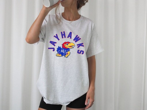 Kansas University Tshirt, Ku Tee, Jayhawks Shirt Trendy Jayhawks Tshirt, Jayhawks Game Day Shirt