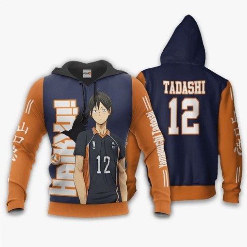 Karasuno Haikyuu Manga Zip Bomber Hoodie All Over Custom 3D Print