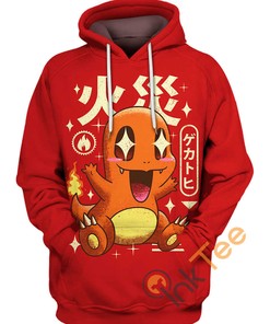Kawaii Dragon Fire Hoodie - 3D All Over Print Adorable Design