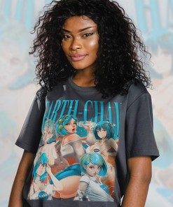 Kawaii Earth Chan Cute Tee for Anime Manga Fans, Japanizing Beam Earth-Chan Meme Shirt