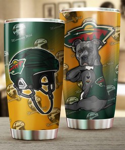 Keep Your Drink Cold with This Funny Dog Minnesota Wild NHL Tumbler with Fashion Tumblers