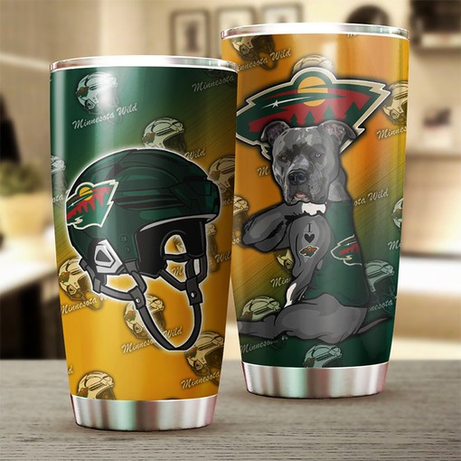 Keep Your Drink Cold with This Funny Dog Minnesota Wild NHL Tumbler with Fashion Tumblers