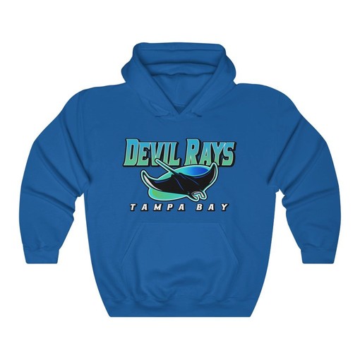 Keep it Stylish and Comfy with Tampa Bay Devil Rays Vintage 90's MLB Hoodie Sweatshirt Sport Shirt