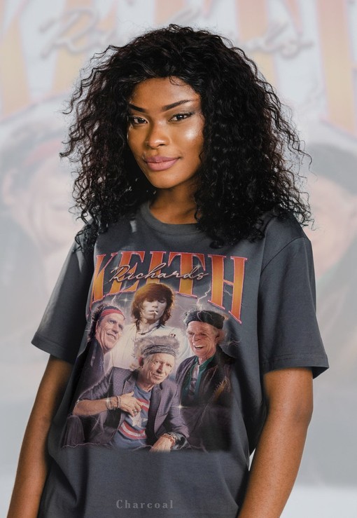 Keith Richards Rock Music Tee, Rolling Stones Vintage Shirt, Keith Richard Fan Tees, Retro 90s Sweater