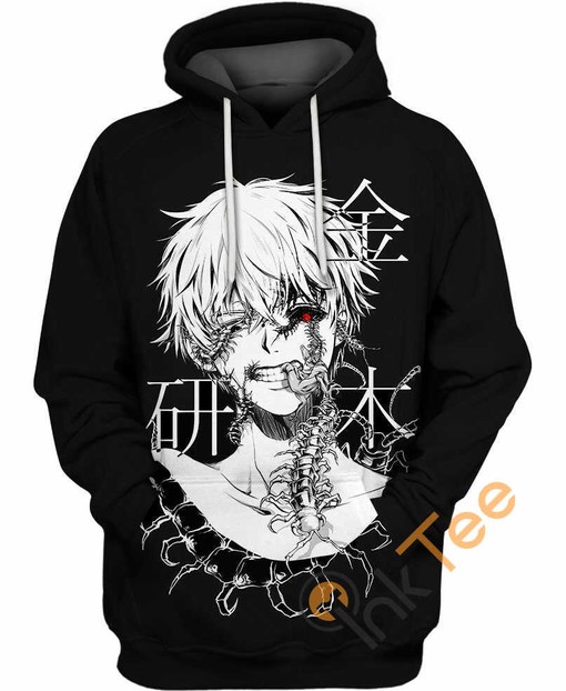 Ken Kaneki Black and White All Over Print 3D Hoodie: A Must-Have for Tokyo Ghoul Fans