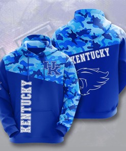 Kentucky Wildcats Basketball All Over Print Hoodie with 3D Design for Fans