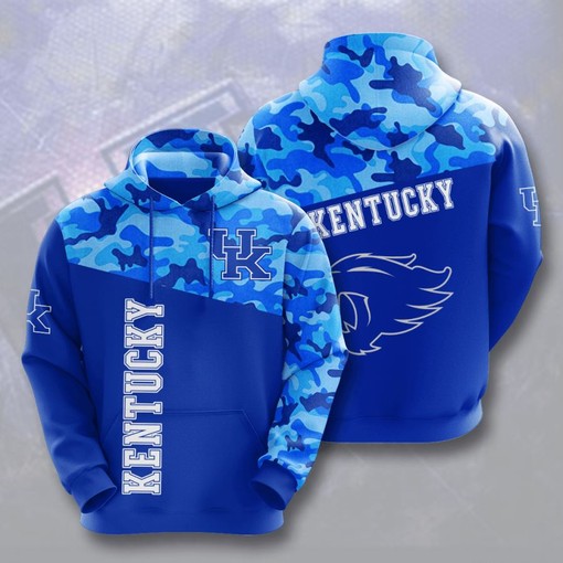 Kentucky Wildcats Basketball All Over Print Hoodie with 3D Design for Fans