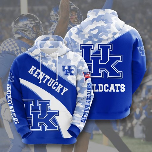 Kentucky Wildcats Fan Gear All Over Print Hoodie with Stunning 3D Graphics