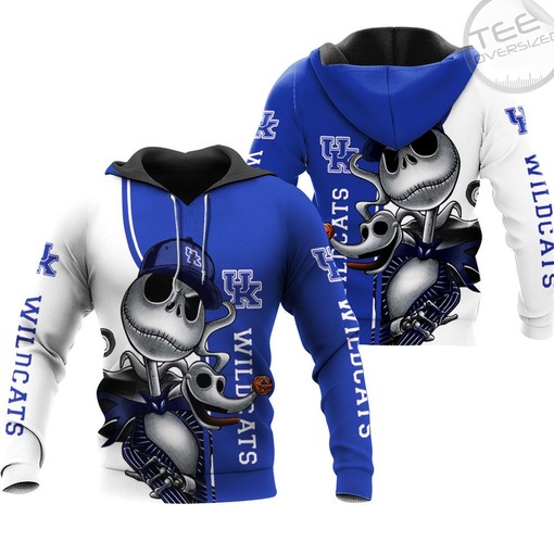 Kentucky Wildcats Nightmare Before Christmas Hoodie with 3D Printing for Fans