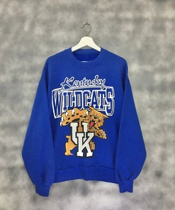 Kentucky Wildcats Sweatshirt with Vintage 90s Logo - Perfect Gift for Fans!