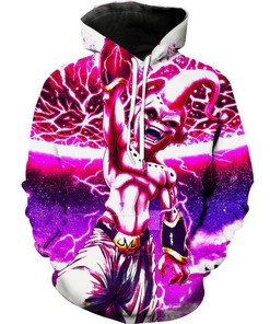 Kid Buu Destruction Alt Color Dragon Ball Z Hoodie - 3D All Over Print Design with Quotes