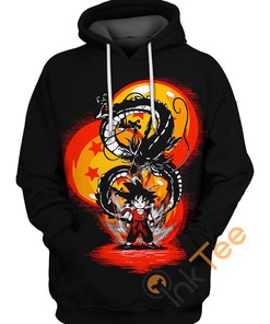 Kid Goku And Shenron Dragon Ball All Over Print 3D Hoodie