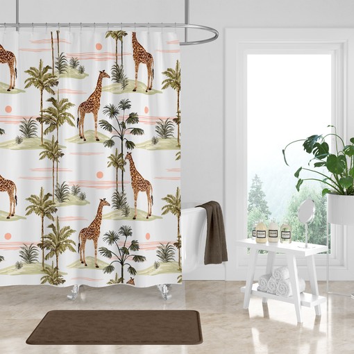 Kids Giraffe Safari Shower Curtain Set - Add Wild Fun to Their Bathroom - Image 3