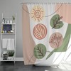 Kids Vintage Botanical Flower Shower Curtain, Boho Design, Restroom Shower Curtains, Kids Bathroom Shower Curtain