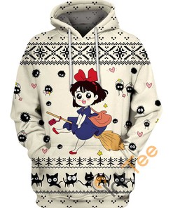 Kiki's Delivery Service X?mas With Jiji All Over Print 3D Hoodie