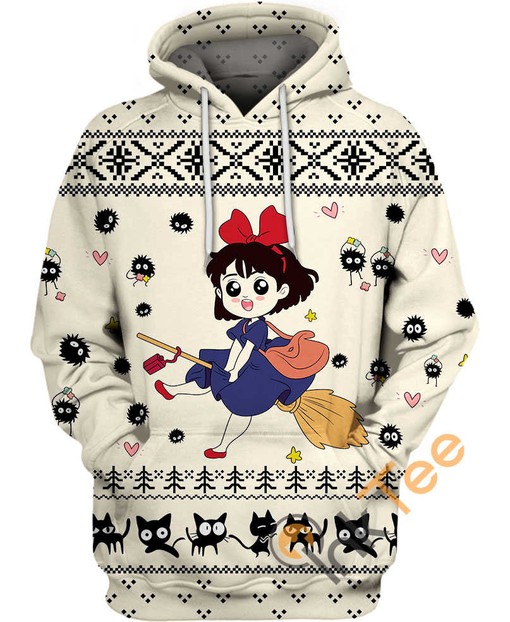 Kiki's Delivery Service X?mas With Jiji All Over Print 3D Hoodie