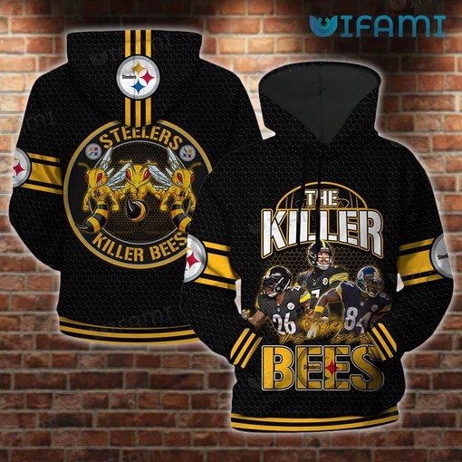 Killer Bees Signatures Logo - Steelers All Over Print Hoodie with Unique Design