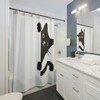 Kitten Shower Curtain with Mid Mod Cat Design - Cute for Cat Lovers
