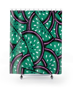 Kiwi Fruit Shower Curtain | Green Shower Curtain | Housewarming Gift Idea | Printed Curtain