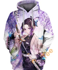 Kocho Shinobu Insect Pillar Demon Slayer All Over Print 3D Hoodie