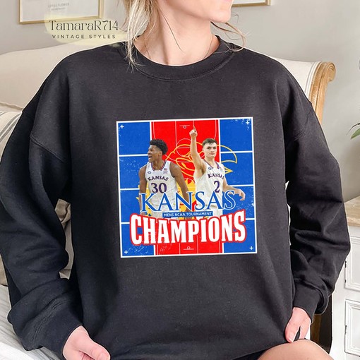 Ku Kansas Jayhawks Champions March Madness 2022 Shirt - NCAA Shirts for Men and Women - Image 3