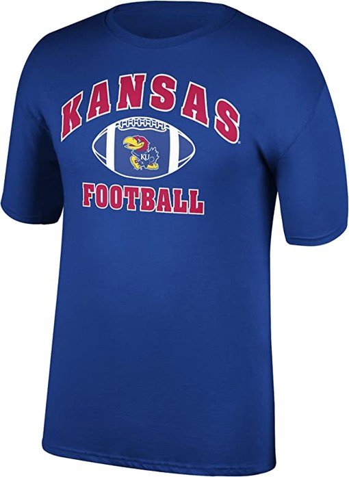 Ku Men's Short Sleeve Basic Tee - NCAA Kansas Jayhawks T-Shirt for Men and Women