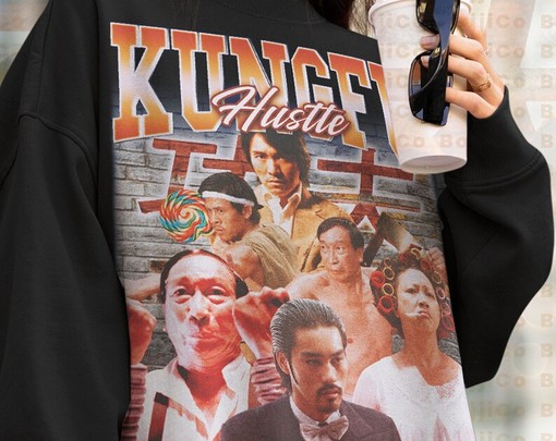 Kung Fu Hustle Vintage Sweatshirt, Shaolin Soccer Fans T-shirt, Stephen Chow Gift, Martial Arts Movie Shirts for Men - Image 4