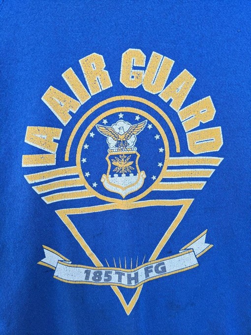 LA Air Guard 185th FG 90s Vintage Sweatshirt Hoodie Shirt, American University T Shirt - Image 2