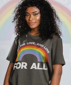 LGBT Gay Pride Ally Shirt, Human Rights Rainbow Symbol Tee, Minimalist Bee Kind Unisex Tee