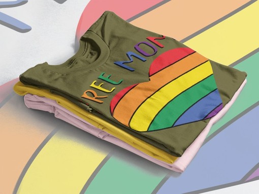 LGBTQ+ Pride Months Tshirt, Flamingo Birds Unisex Tee, His/He/Him Pronouns Pride Rainbow Symbol Tee - Image 4
