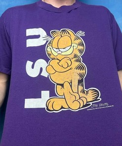 LSU Garfield Vintage Tee Sweatshirt - NCAA Shirts for Men