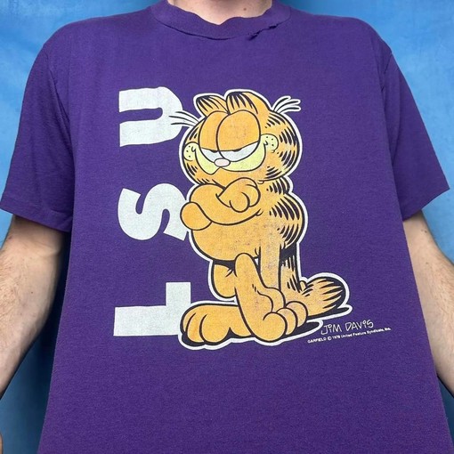 LSU Garfield Vintage Tee Sweatshirt - NCAA Shirts for Men