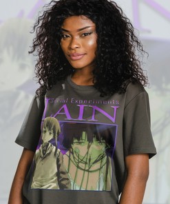 Lain Homage Tshirt - Anime 90s Serial Experiments Lain Shirt