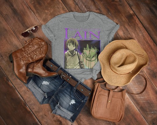 Lain Homage Tshirt - Anime 90s Serial Experiments Lain Shirt - Image 3