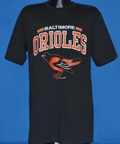 Large 80S Baltimore Orioles Logo T-Shirt - MLB Baseball with NCAA Shirt Kids