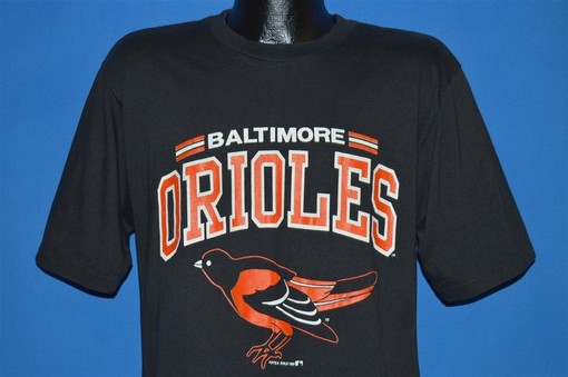 Large 80S Baltimore Orioles Logo T-Shirt - MLB Baseball with NCAA Shirt Kids - Image 2