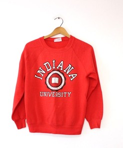 Large Vintage Indiana University Hoosiers Sweatshirt for NCAA Fans - Show Your State University Pride