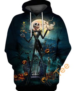 Late Nights are Better with a Custom All Over Print 3D Jack Skellington Hoodie