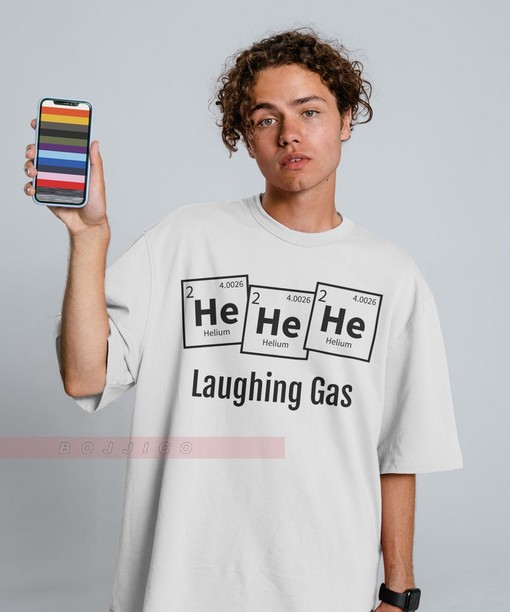 Laughing Gas Science Joke Tshirt, Periodic Table Chemistry Unisex Tee, Science Fair Tee