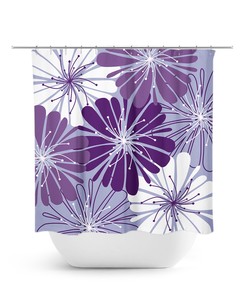 Lavender Purple Elegant Floral Shower Curtain | Bath Decor for Lavender and Purple Bathroom