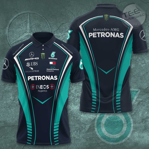 Lead with the Power of the Mercedes AMG Petronas F1 Team with 3D All Over Print Hoodie , Polo