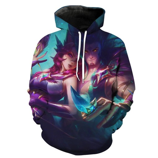 League of Legends Xiyah and Rakan Cute All Over Print 3D Hoodie