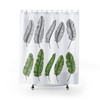 Leaves Shower Curtain for Botanical Bathroom Decor