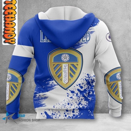 Leeds United FC Custom All Over Print 3D Hoodie with Team Logo