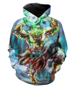 Legendary Super Saiyan Broly Dragon Ball Z Hoodie - 3D All Over Print Design with Quotes