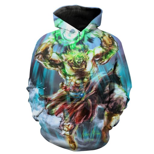 Legendary Super Saiyan Broly Dragon Ball Z Hoodie - 3D All Over Print Design with Quotes