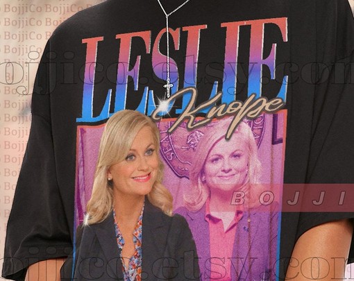 Leslie Knope Retro 90s Shirt, Parks and Recreation Homage Tee, Amy Poehler Fan Tees - Image 2