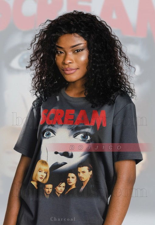 Let's Watch Scary Movie SCREAM Shirt with Drew Barrymore and Sidney as Homage