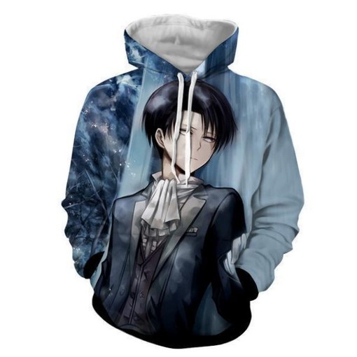 Levi Ackerman Attack On Titan Custom All Over Print 3D Hoodie with 3D Graphic Design