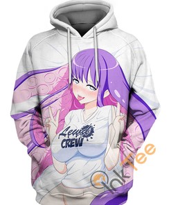 Lewd Crew Ahegao All Over Print 3D Hoodie for Hentai Fans